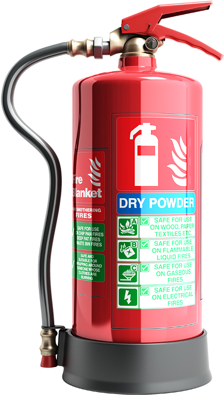 Red Dry Powder Fire Extinguisher