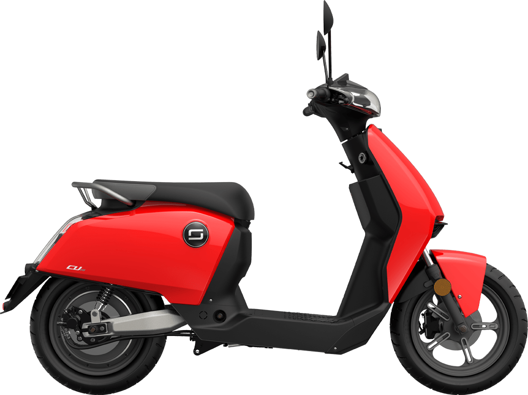 Red Electric Scooter Profile View