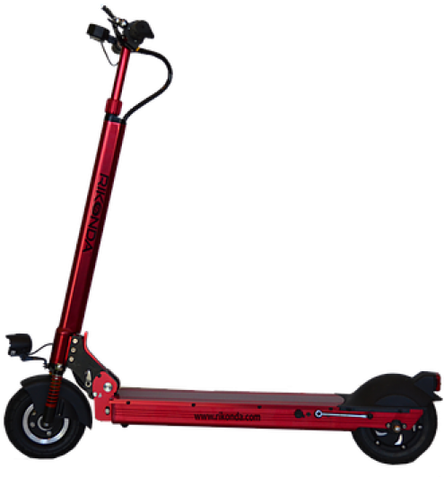 Red Electric Scooter Side View