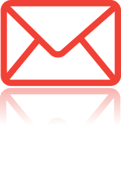 Red Email Icon Reflection