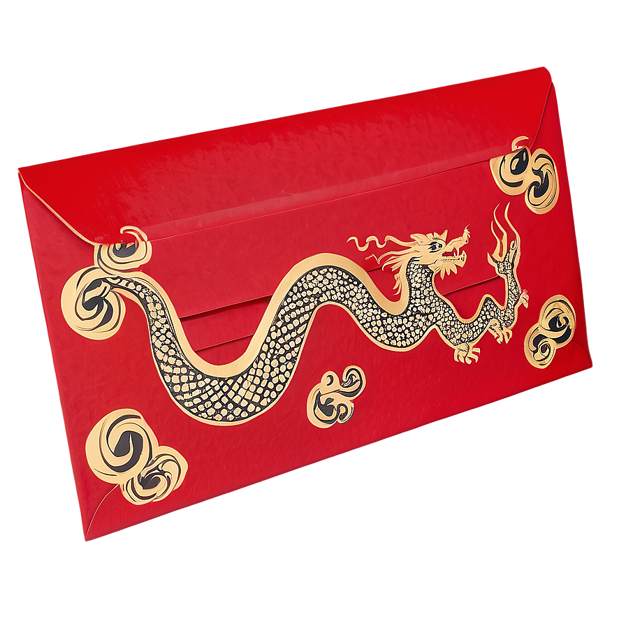 Red Envelope With Dragon Design Png 73