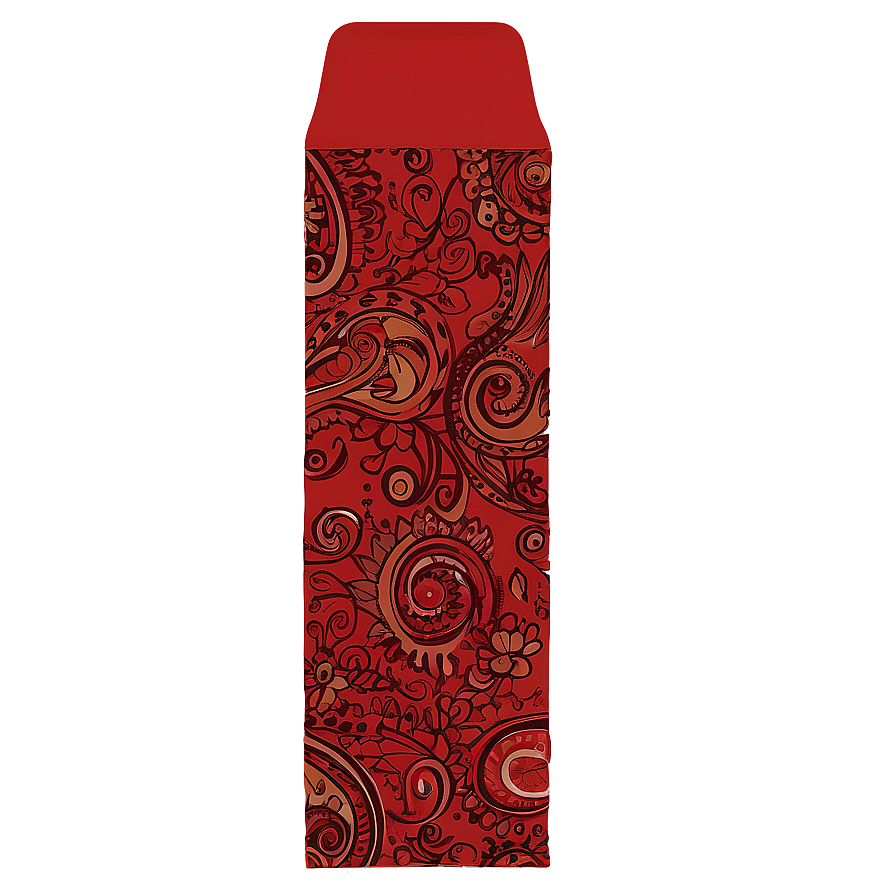 Red Envelope With Paisley Pattern Png Etq4