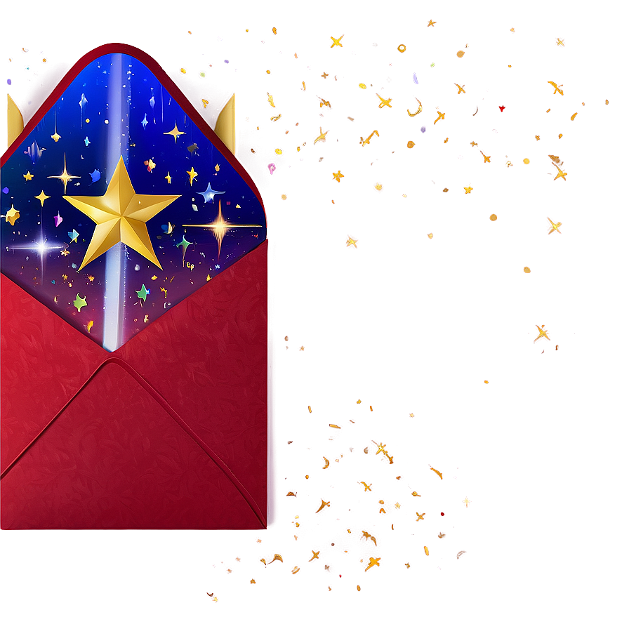 Red Envelope With Stars Png Qti