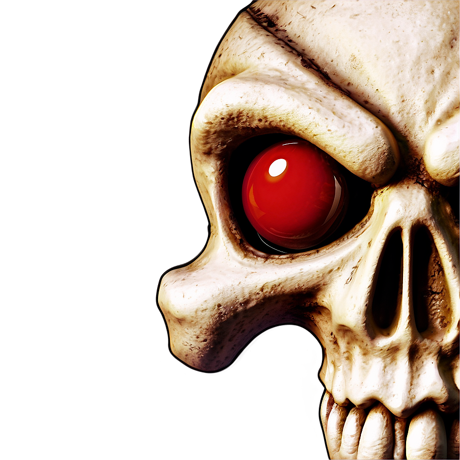 Red Eyed Skull Illustration