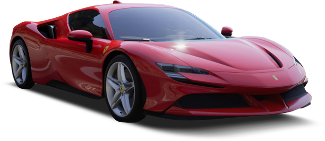 Red Ferrari Sports Car Isolated