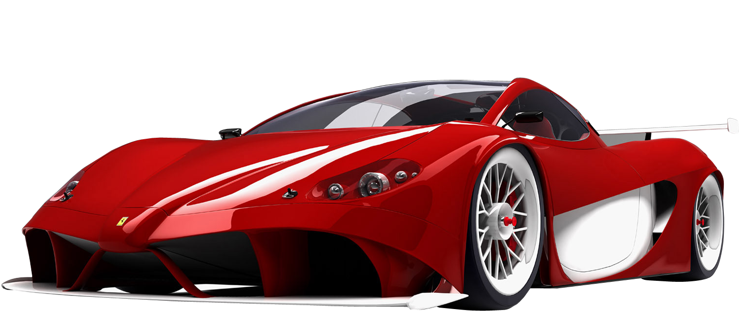 Red Ferrari Sports Car Profile