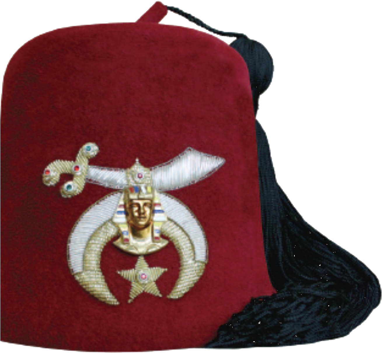 Red Fez Hatwith Emblem