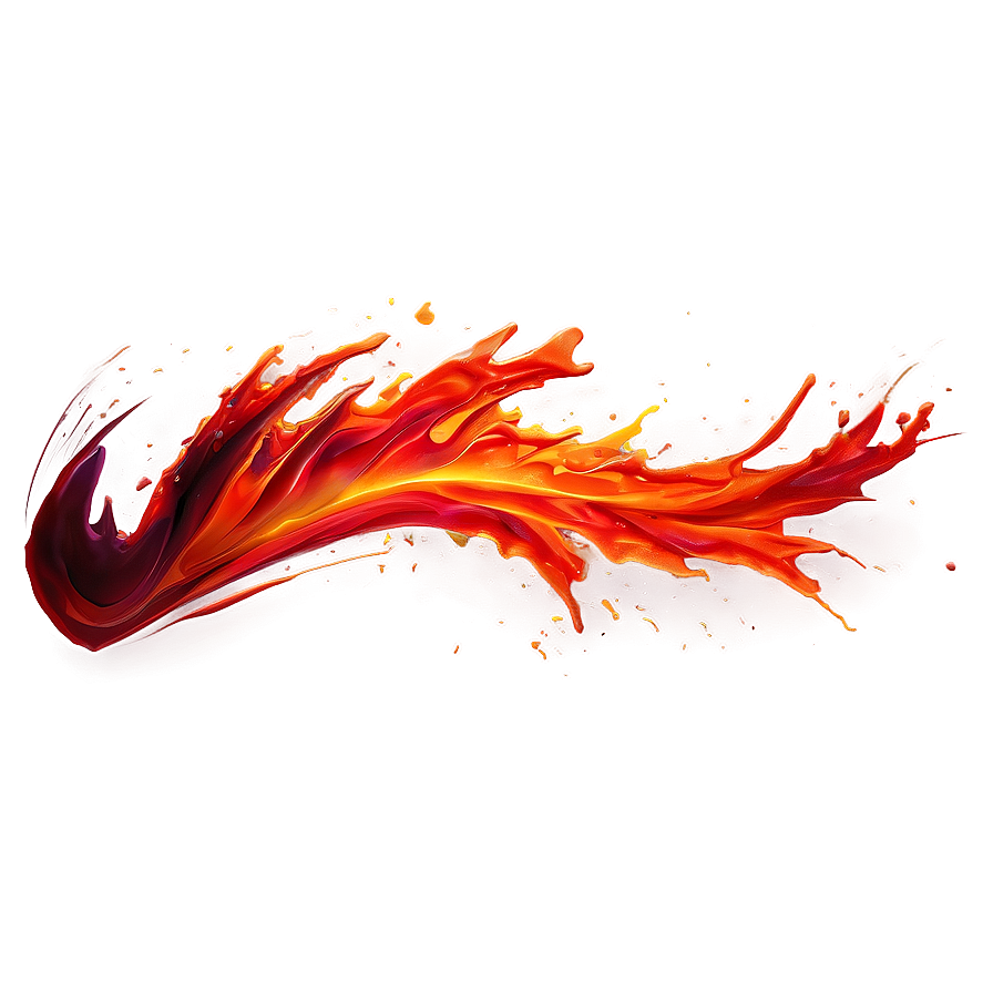 Red Fire Abstract Splash Png Jsr93