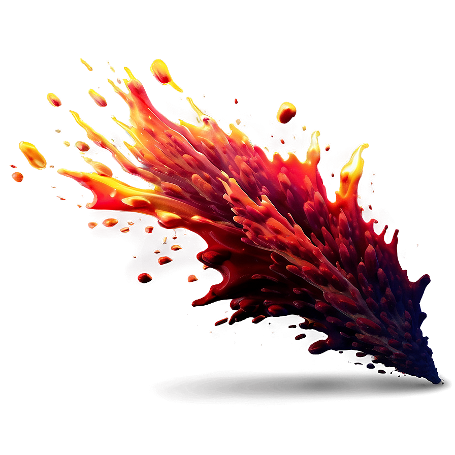 Red Fire Abstract Splash Png Kcg