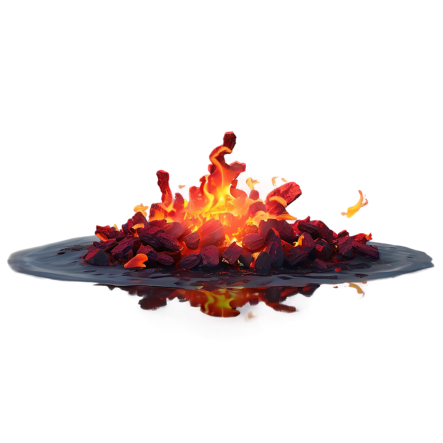 Red Fire Embers Floating Png 06252024