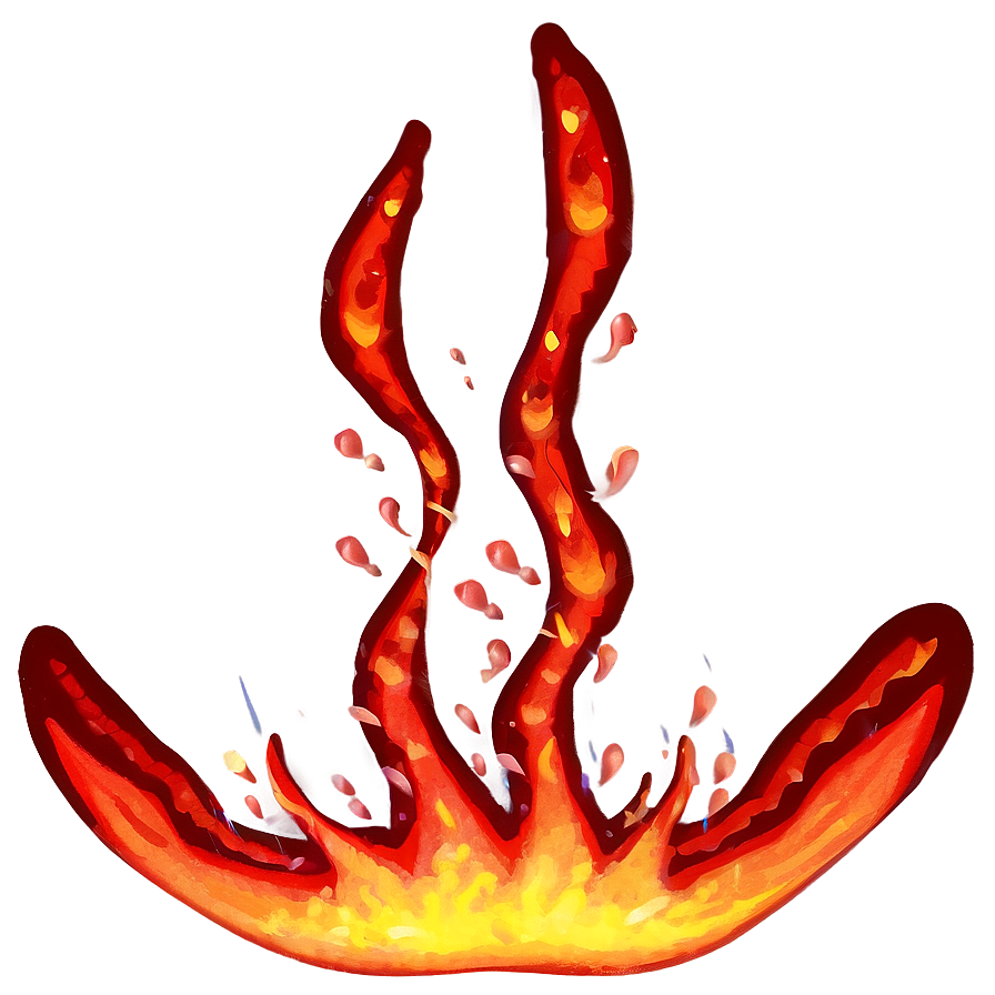 Red Fire Embers Floating Png 06252024