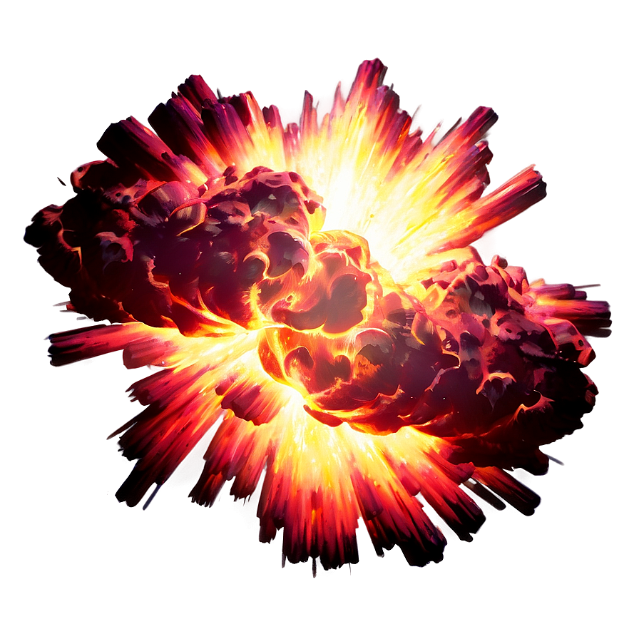 Red Fire Explosion Art Png Ppf