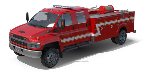 Red Fire Rescue Truck