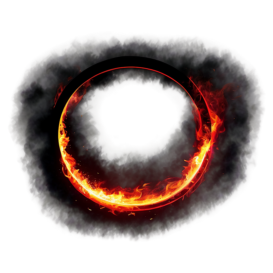 Red Fire Ring Effect Png Bcj