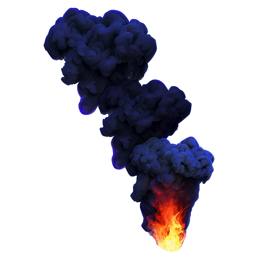 Red Fire Smoke Effect Png 06252024