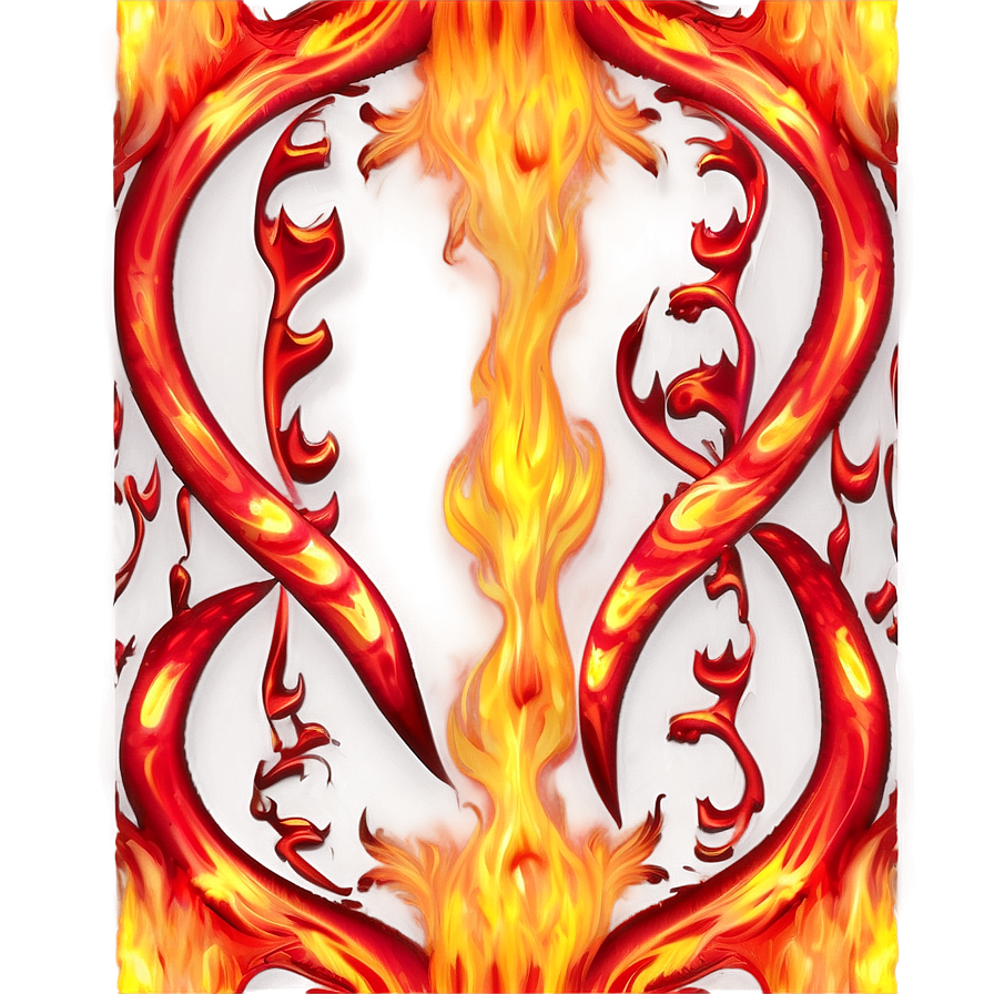 Red Fire Swirl Pattern Png Biu81