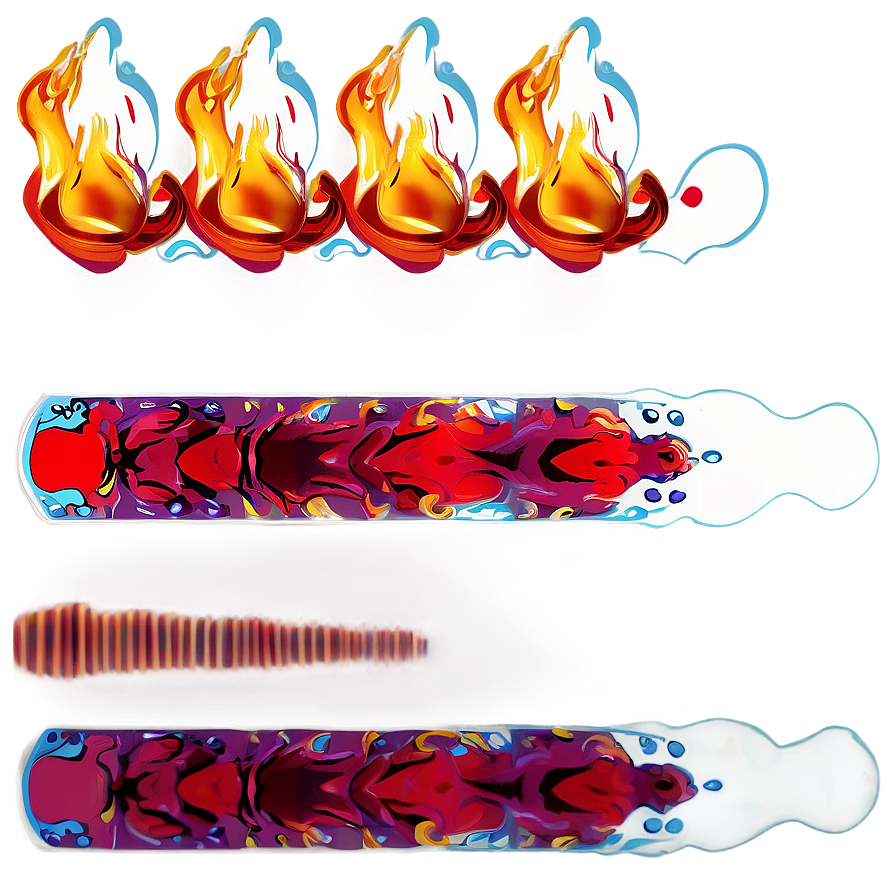 Red Fire Water Reflection Png Rak