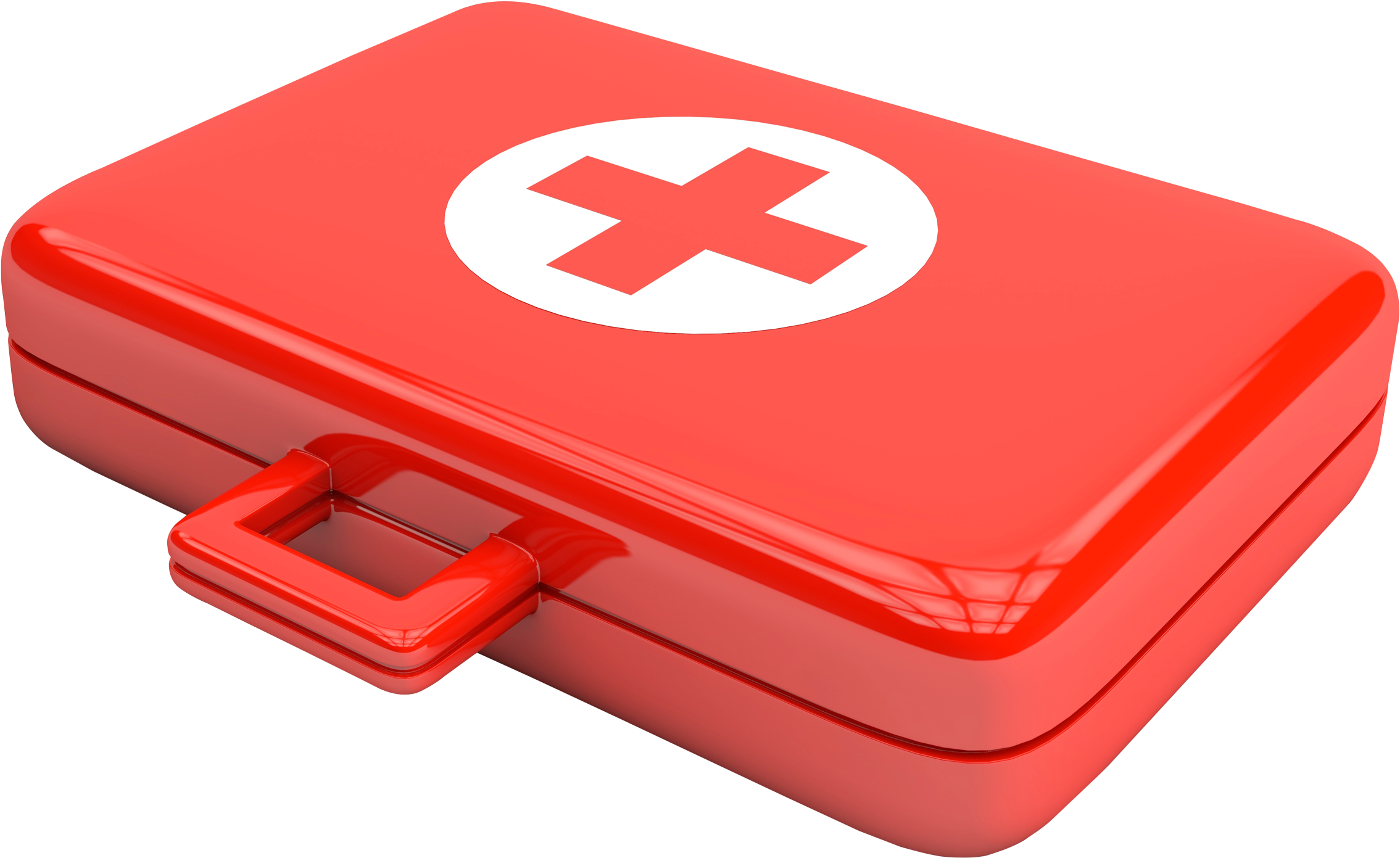 Red First Aid Kit3 D Render