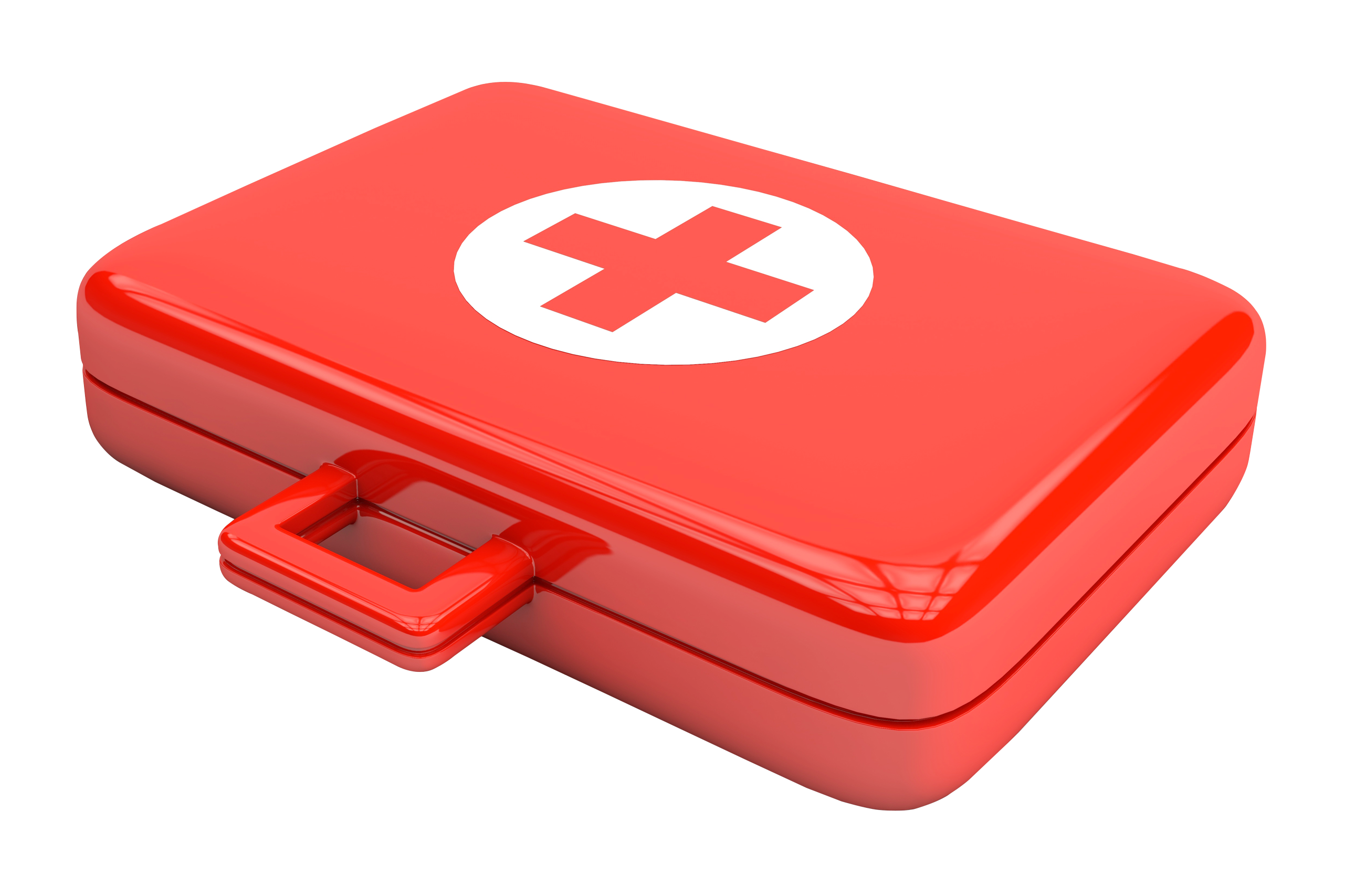 Red First Aid Kit3 D Render