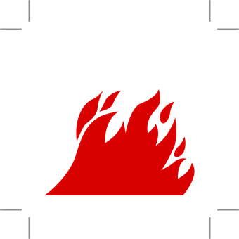 Red Flame Graphicon Black Background