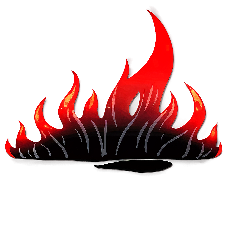 Red Flames Sketch Png 45