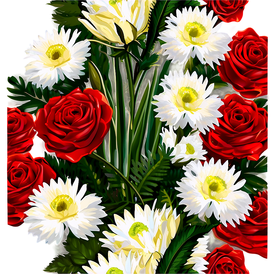 Red Floral Bouquet Png Lvj59