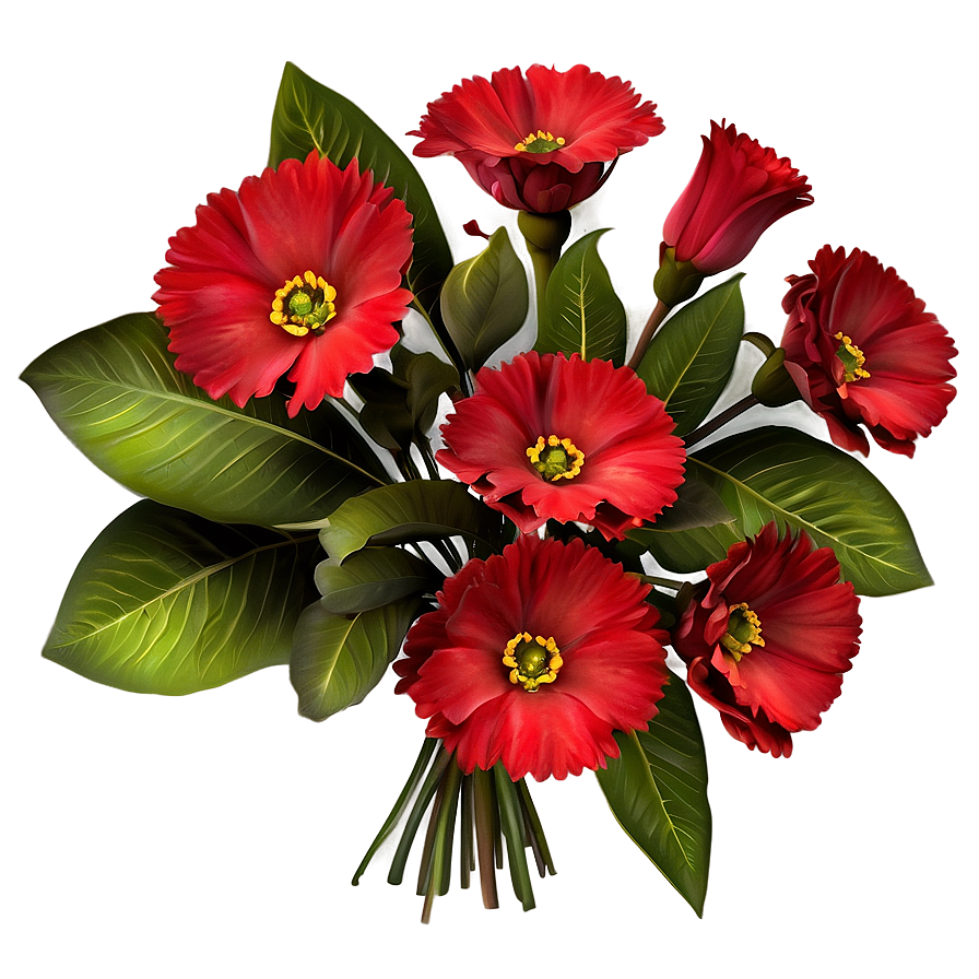 Red Floral Bouquet Png Tuw24