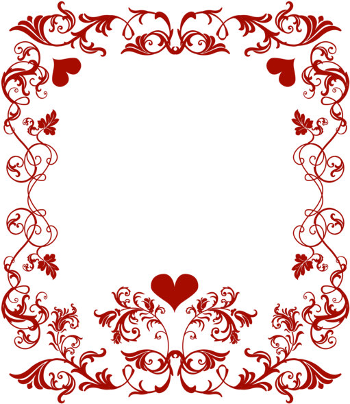 Red Floral Love Frame