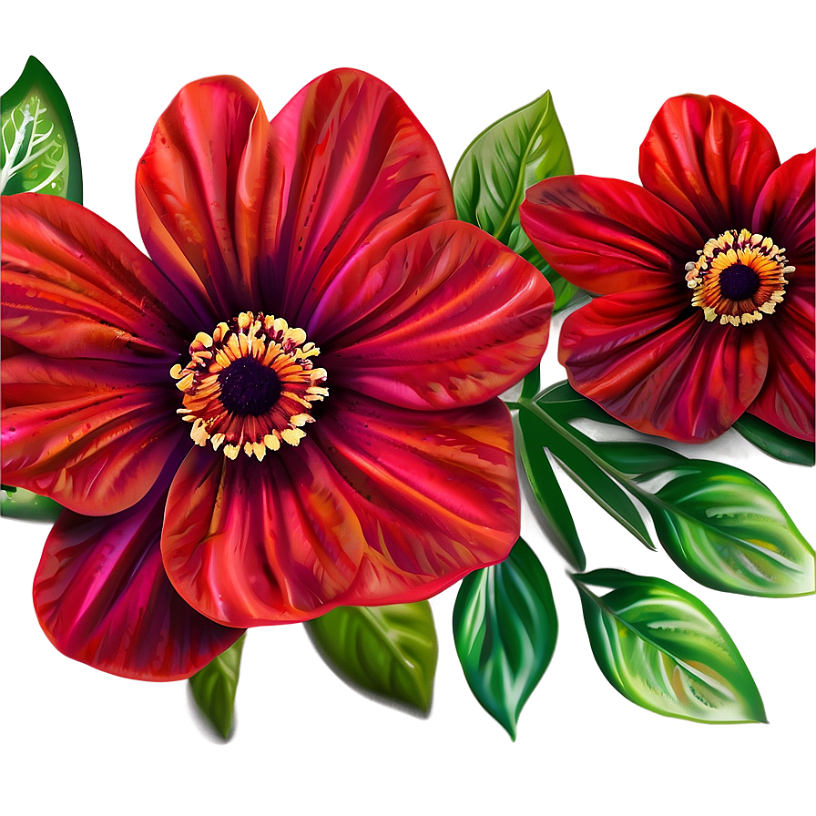 Red Flowers Background Png 06122024