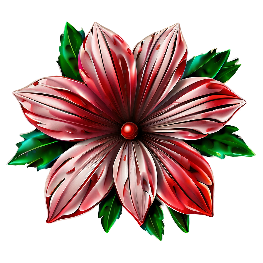 Red Flowers Decoration Png 10