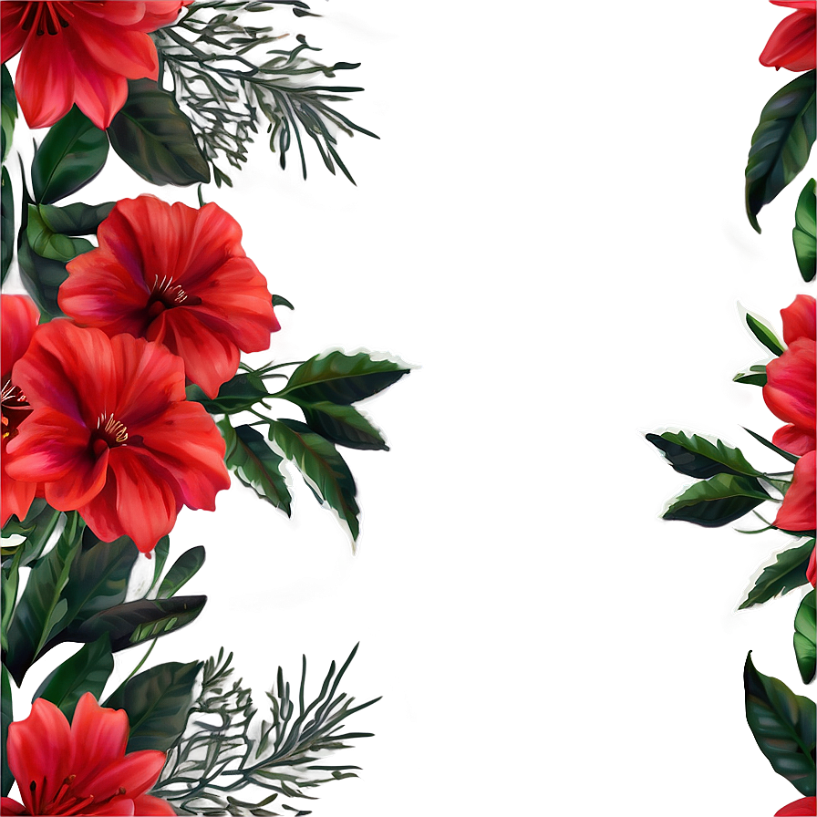 Red Flowers Festive Png 06122024