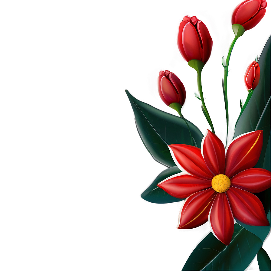 Red Flowers Wallpaper Png 88