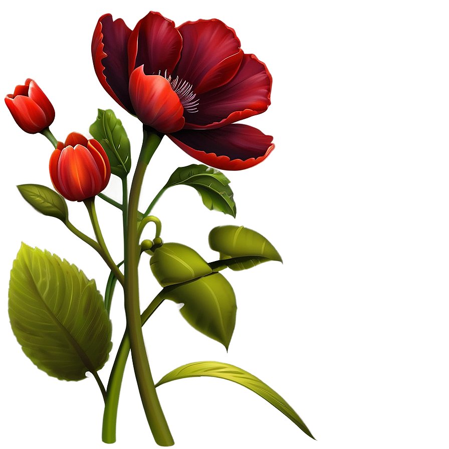 Red Flowers Wallpaper Png Lrk85