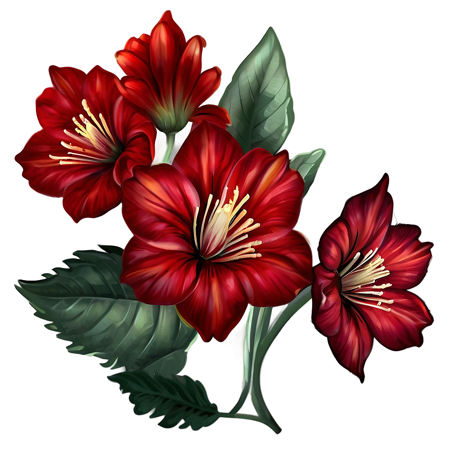 Red Flowers Wallpaper Png Vnf