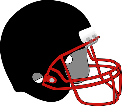 Red Football Helmet Vector