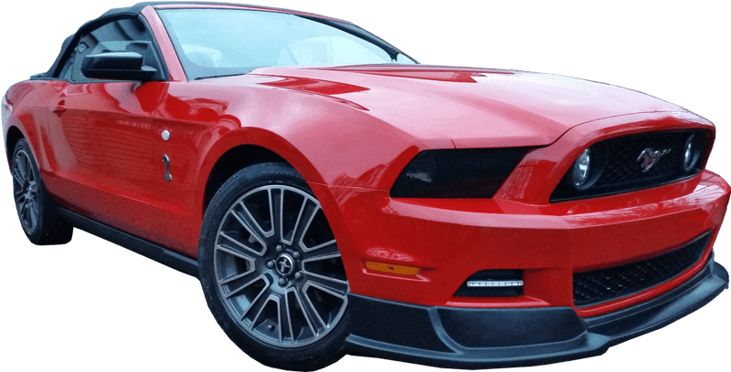 Red Ford Mustang Convertible