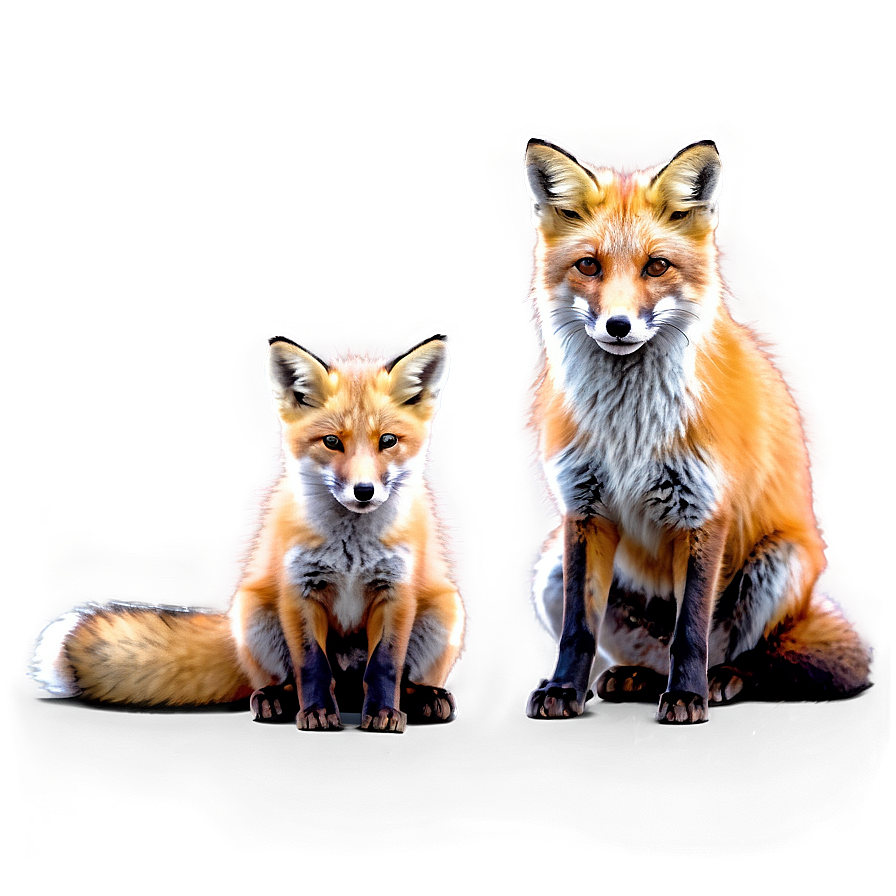 Red Fox Family Png 06242024