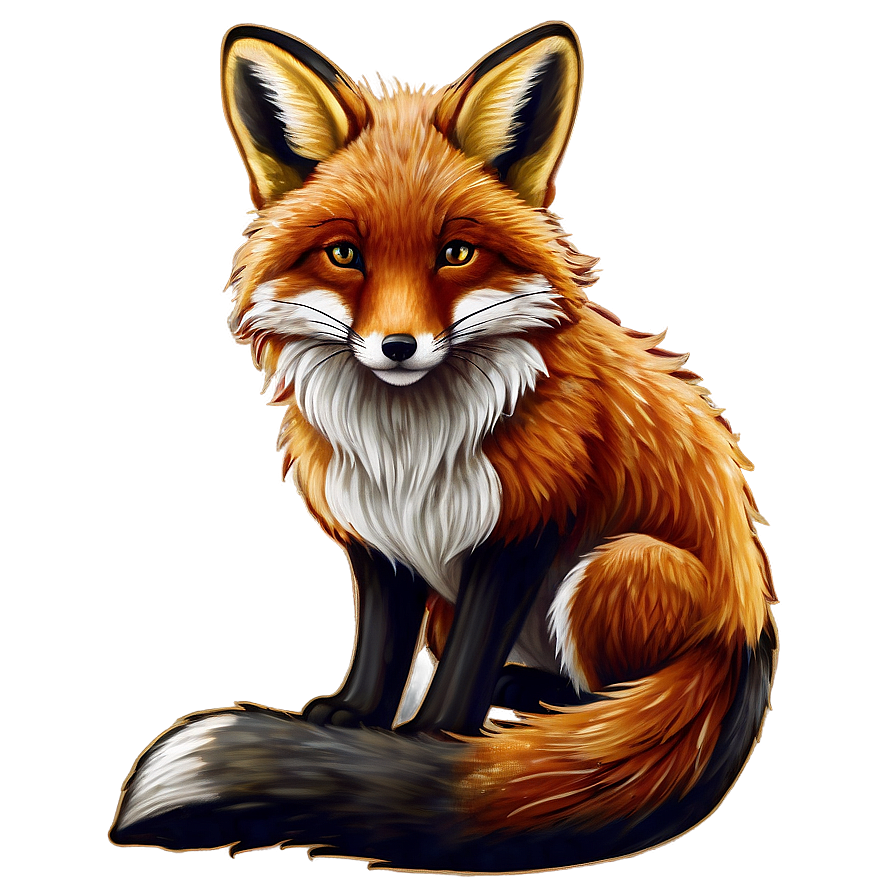 Red Fox Illustration Png 28