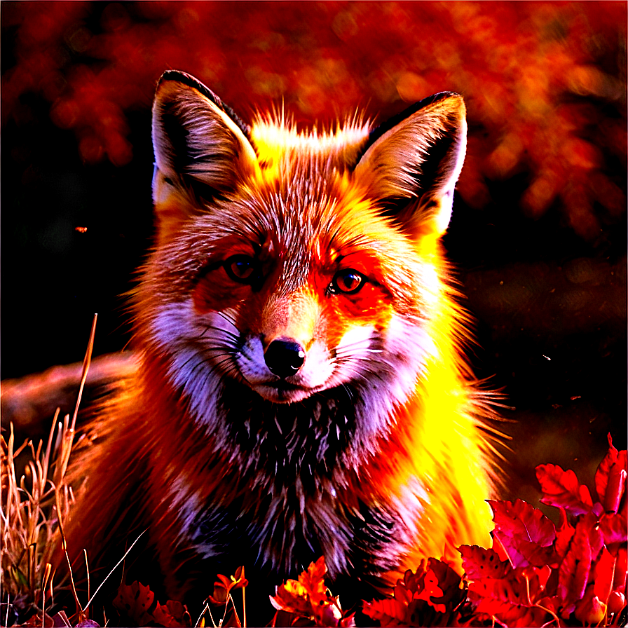 Red Fox In Autumn Png 06242024