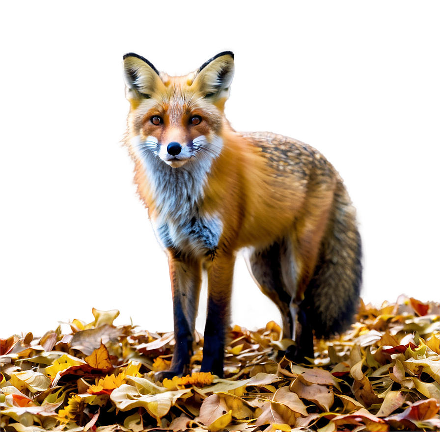 Red Fox In Autumn Png Gnh