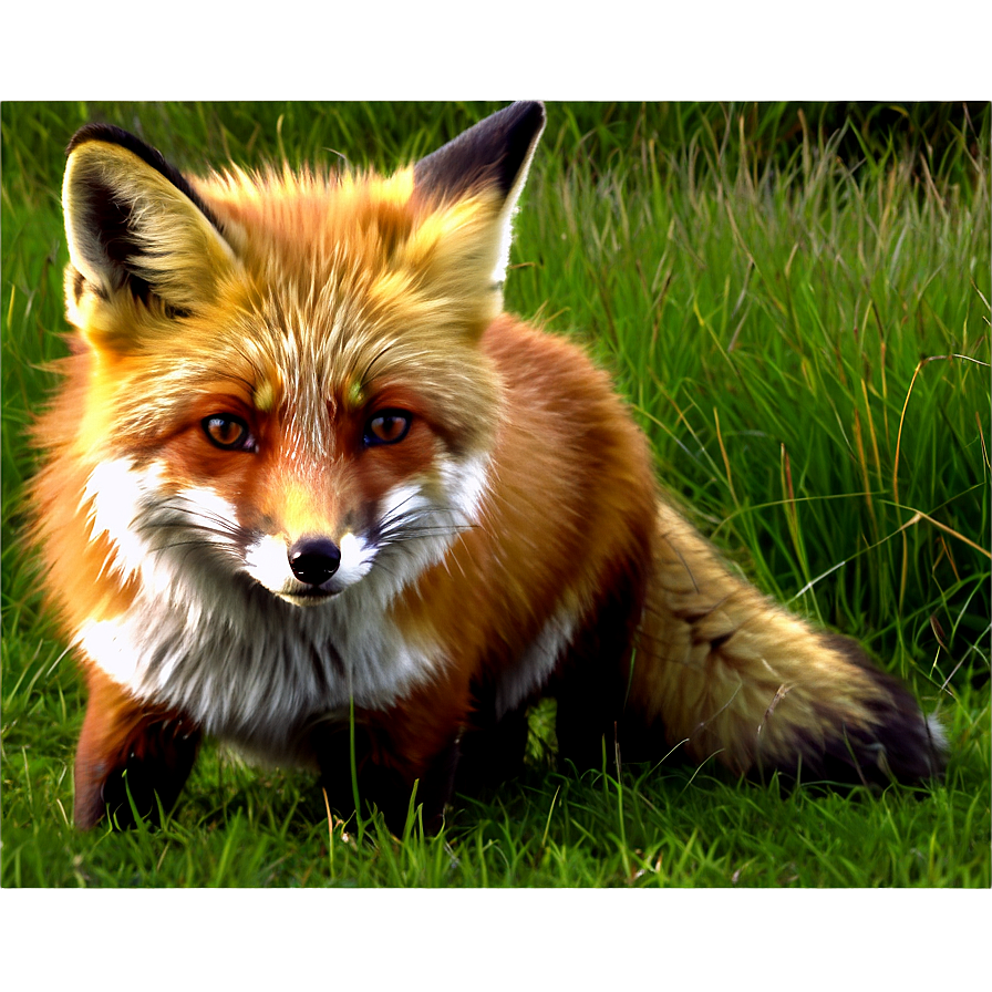 Red Fox In Grass Png 06242024