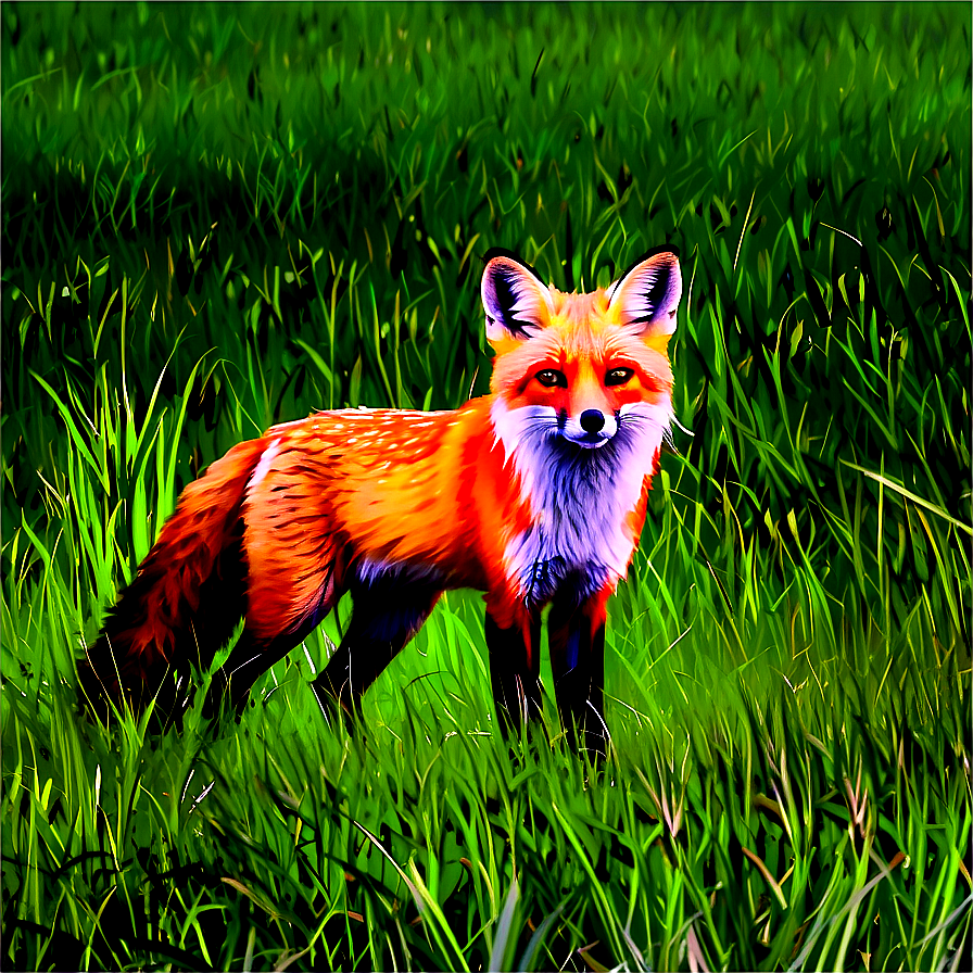 Red Fox In Grass Png Yfm