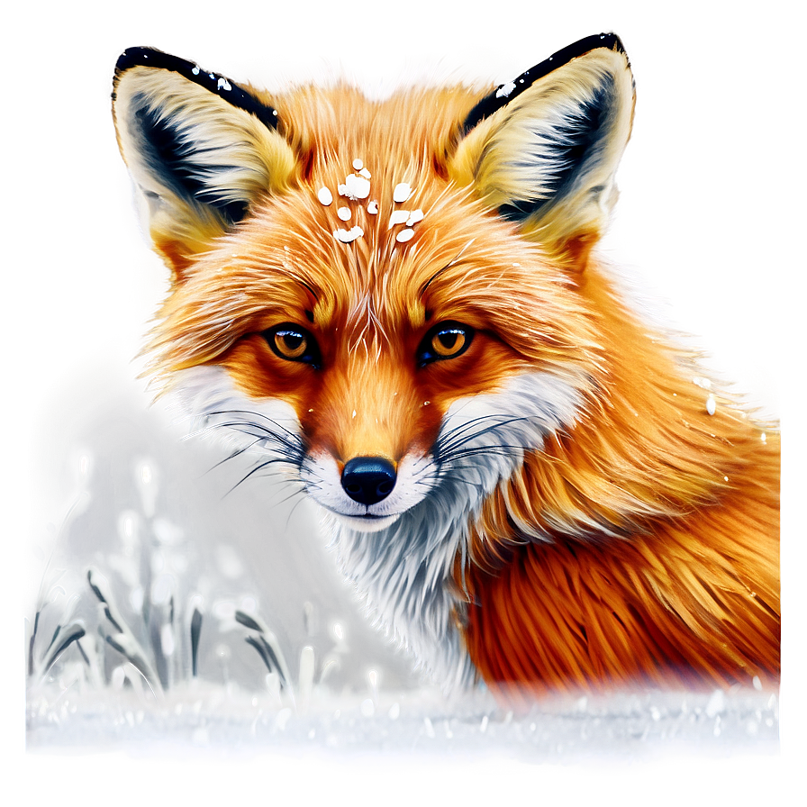 Red Fox In Snow Png 06242024