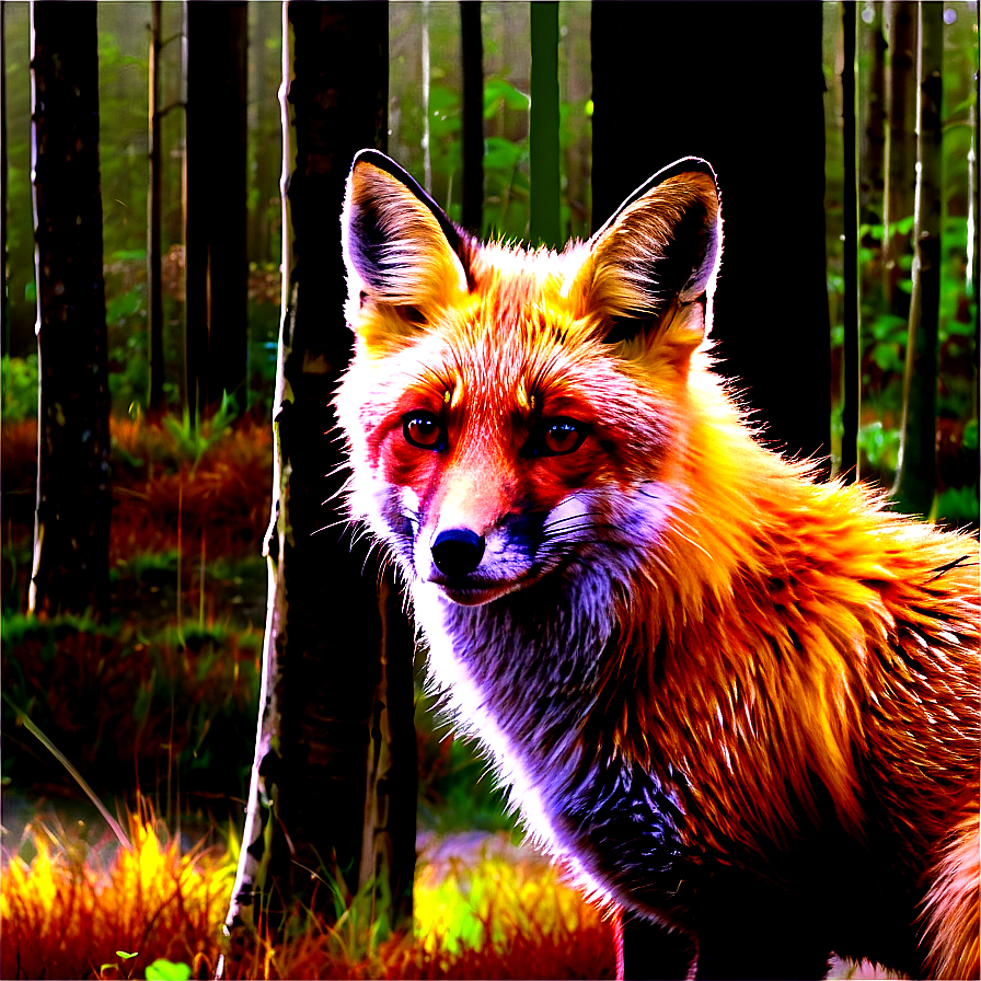 Red Fox In The Forest Png Xxp80