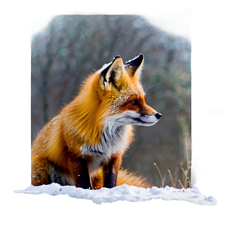 Red Fox In Winter Png 06242024