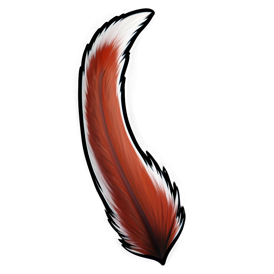 Red Fox Tail Design Png 06282024