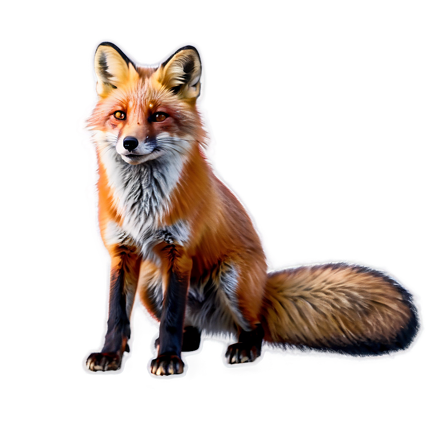 Red Fox With Tail Png 65