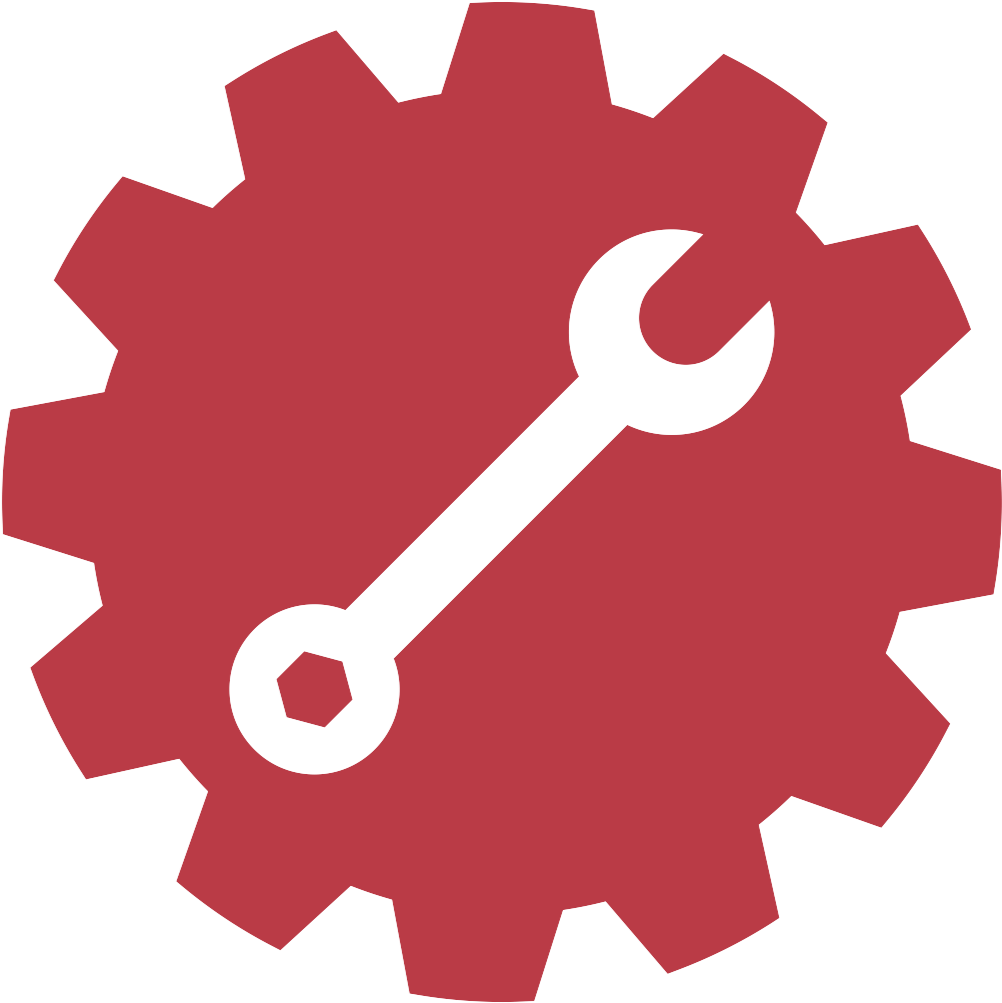 Red Gear Wrench Icon