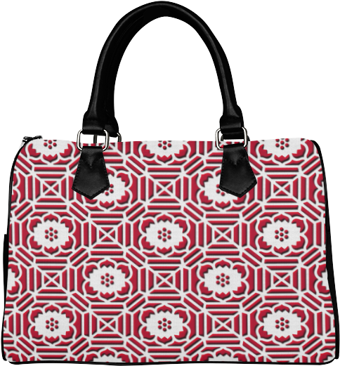 Red Geometric Pattern Handbag