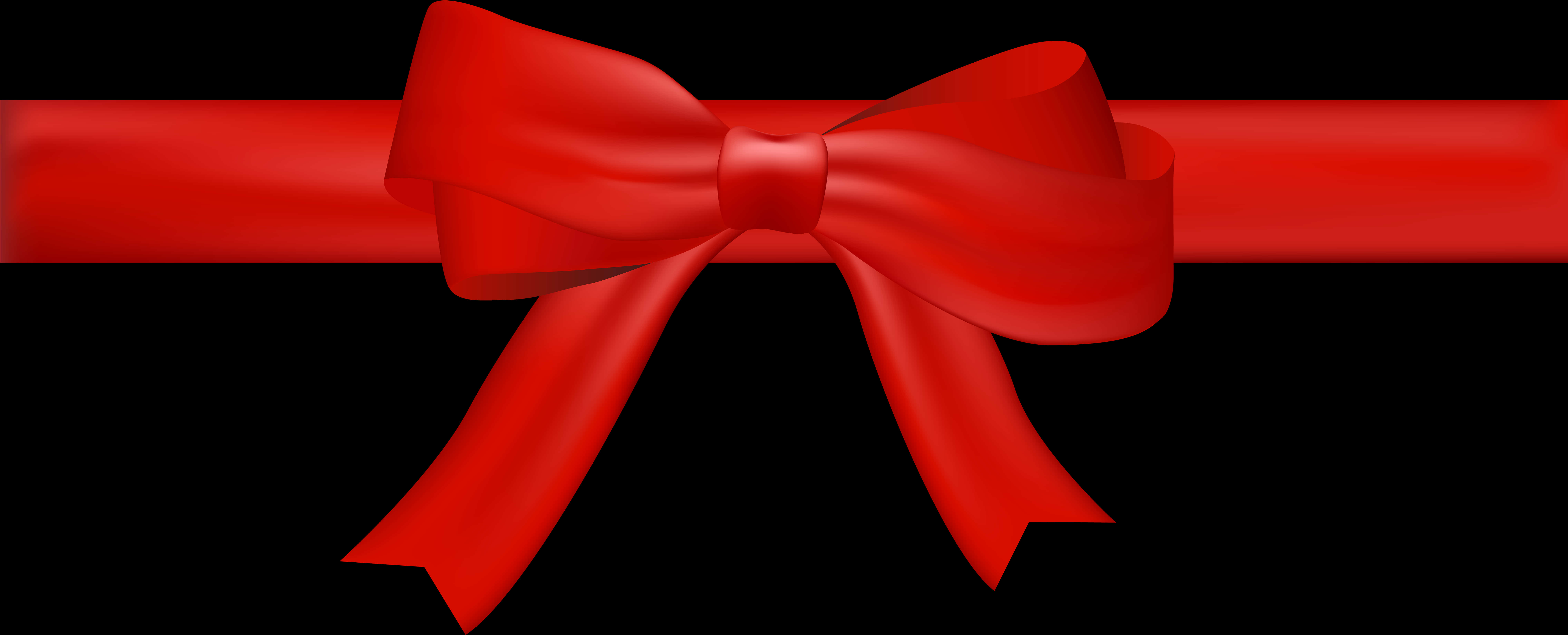 Red Gift Bow Horizontal